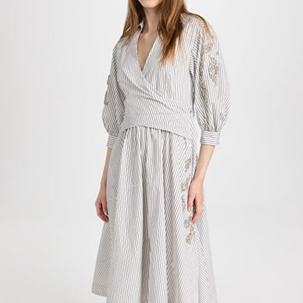 Cinq à Sept Crystal Floral Embellished Camron Dress